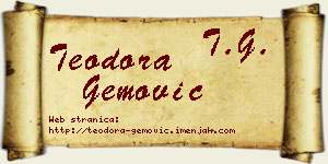 Teodora Gemović vizit kartica